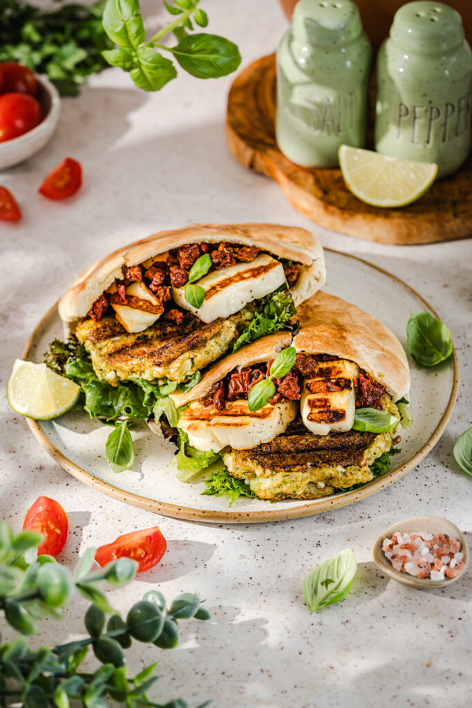 Pita z wege burgerem