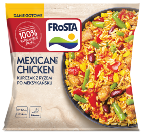 Warzywa na patelnię z kurczakiem i ryżem po meksykańsku