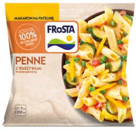 Makaron penne z warzywami w sosie serowym – makaron z sosem serowym