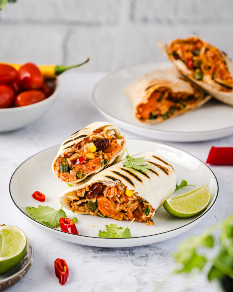 Tortilla warzywna z ryżem i kolendrą